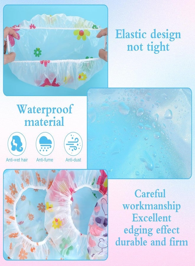 Thrymme Shower Caps for Kids, 6 Pcs Reusable Kids Shower Caps for Girls, Toddler (6 Colors) - Image 3